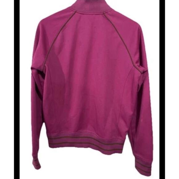 The North Face Women A5 Series Magenta Brown Stripe Zip Up Track Jacket Small - Picture 5 of 6